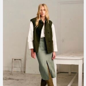 Sezane Carlo Jacket Olive Green - Size 10, FR 42